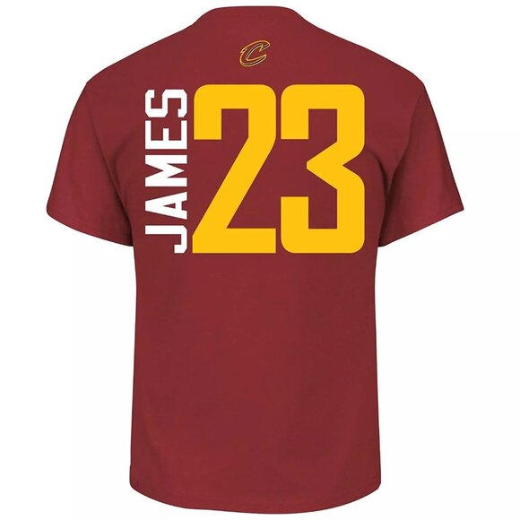 Majestic Lebron James Cleveland Cavaliers #23 Vertical Player Tee NWOT Medium - Picture 1 of 3